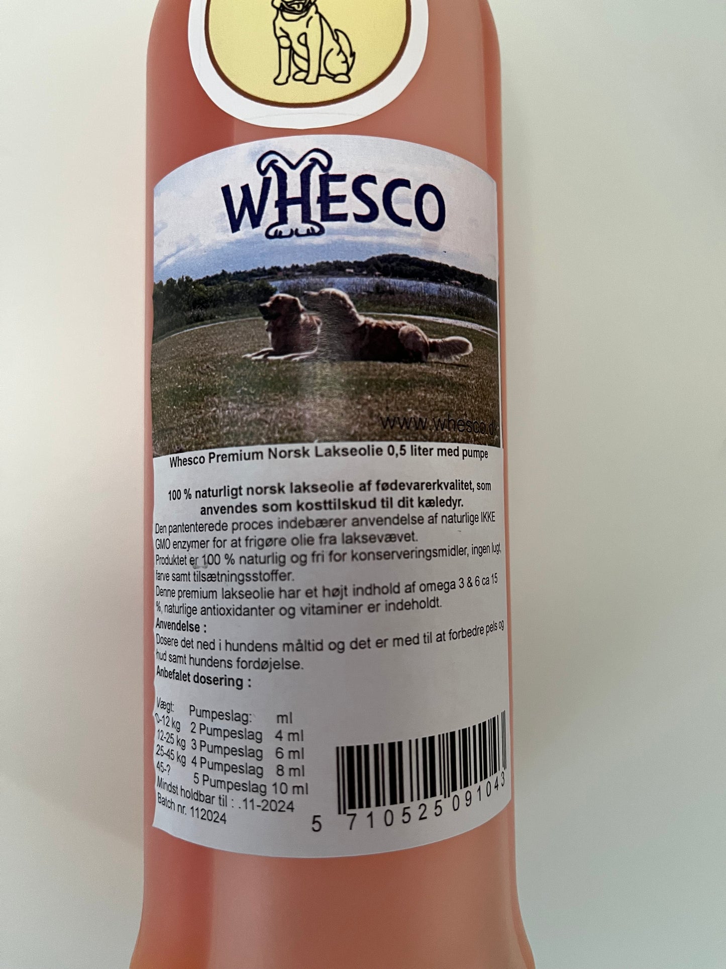 Premium Norsk Lakseolie m. pumpe 500 ml.