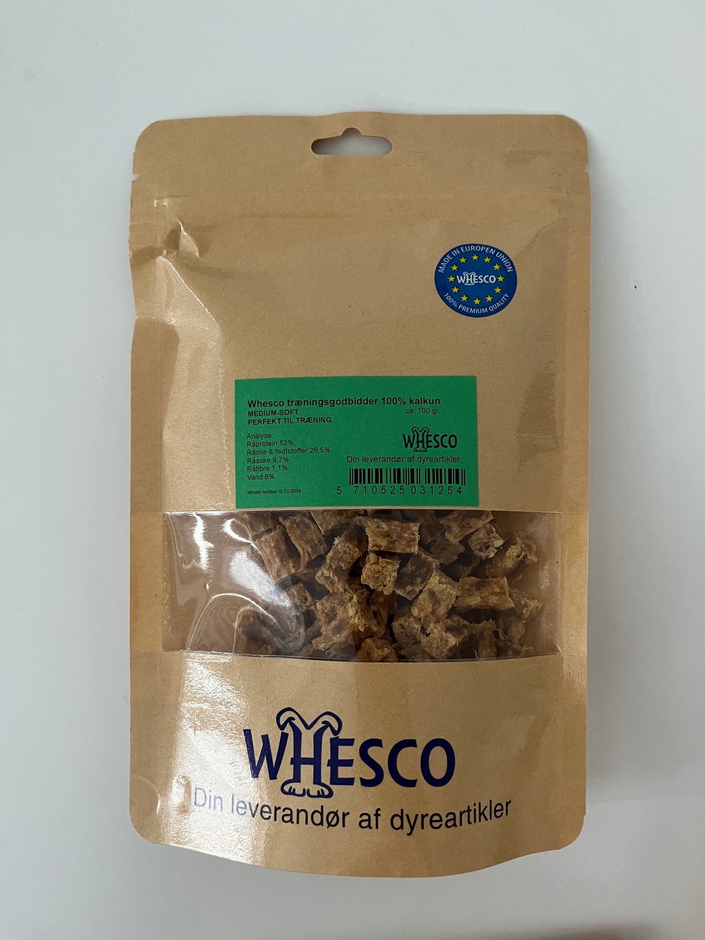 Naturlige træningsgodbidder kalkun (100 gram)